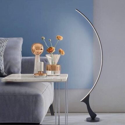 KUTIS Classic Arc Floor Lamp Set of 2, Stepless Dimmable LED Standing Floor Lamp with Adjustable Color Temperature, Minimalist Modern Floor Light for Living Room, Bedroom, Office & Lounge